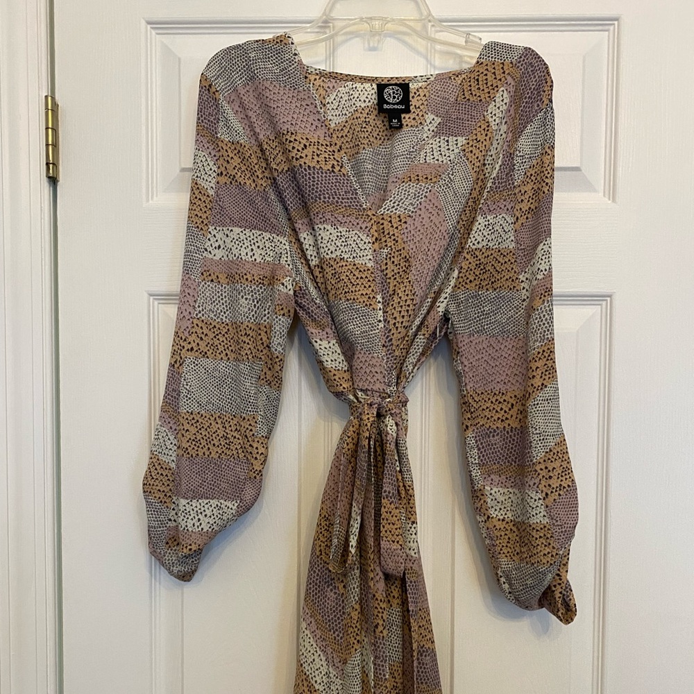 Multi color dress with belt